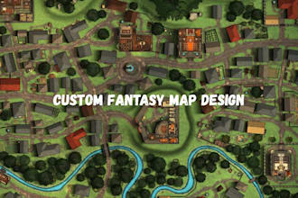 draw custom fantasy map illustration rpg world map game map art campaign book