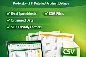 create product catalogs in excel or CSV format