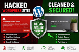 fix hacked wordpress, remove malware and,secure website fast