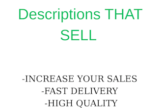 write product descriptions that sell