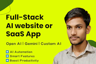 create smart ai website or saas app with automation