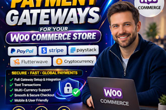 setup paypal stripe paystack flutterwave crypocurrency for woo commerce store