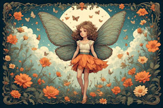 create a classical vintage fairy tale illustration