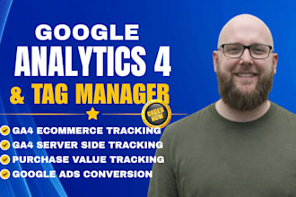 setup ga4 ecommerce tracking for shopify, wordpress, GTM and conversion tracking