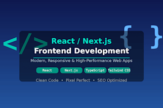 build a modern react or nextjs frontend web application