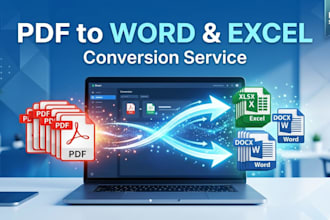 do PDF to word or excel and data extraction accurately
