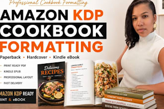design and format your vegan, healthy eating, or recipe cookbook for amazon KDP