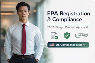 handle epa registration, tsca filing and pesticide compliance in USA