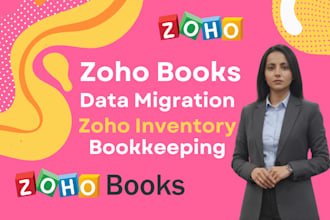 do zoho books migration, setup and bookkeeping in zohobooks
