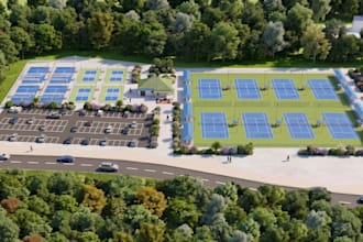 design tennis club renders and floorplans