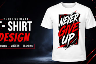 design modern custom t shirt typography for your brand