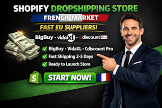 create shopify dropshipping store french market via bigbuy vidaxl cdiscount pro
