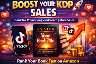 do book promotion, viral rank amazon kdp booktok marketing ebook ads boost sales