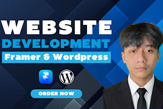 design and build a modern framer wordpress website for your business