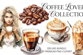 draw manual line art and custom clip art vector illustration