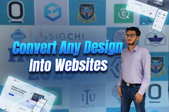 develop  any design into websites
