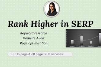 do complete on page and off page SEO for google top ranking