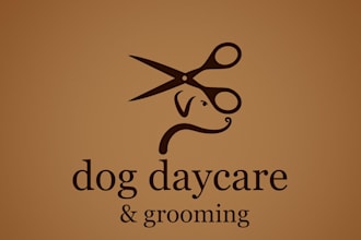 design a cute and professional dog care logo for your pet business