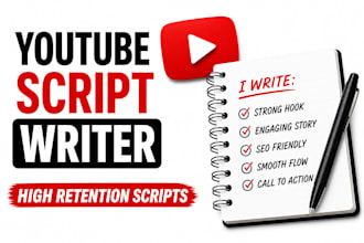 write engaging youtube scripts with hooks, titles and SEO