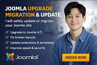 do upgrade, migration, update for joomla website