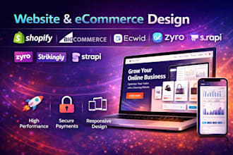 design setup ecwid shopify zyro bigcommerce strikingly strapi website builder