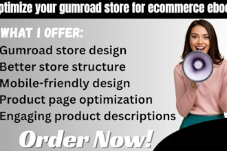 design and optimize your gumroad store for ecommerce ebook