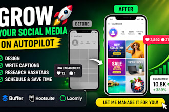 design and schedule social media post for you via buffer loomly hootsuite