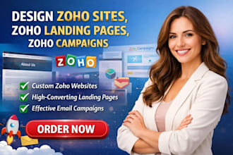 design zoho sites, zoho landing page, zoho campaigns