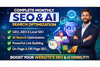 do complete advanced SEO, GEO and aeo optimization service for ai search ranking
