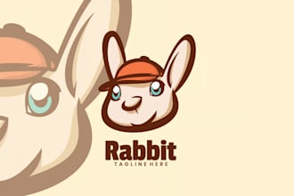 do original pleasant lovely rabbit rabbit logo in my style