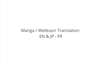 translate manga and webtoon from english or japanese to french
