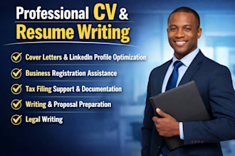 professional cvs, business reg docs, and legal writing