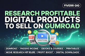 research profitable digital products to sell on gumroad