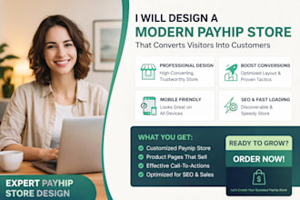 design a modern payhip store that converts visitors