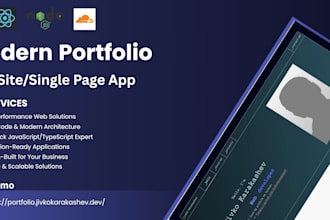 build a modern portfolio site or spa using react
