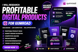 research profitable digital products to sell on gumroad