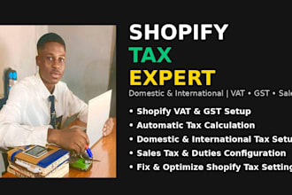 setup shopify tax for domestic and international, shopify vat, gst