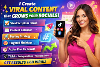 create ai content scripts plus calendar posting strategy and hashtags for sales