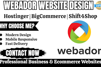 build webador website hostinger bigcommerce shift4shop webador redesign