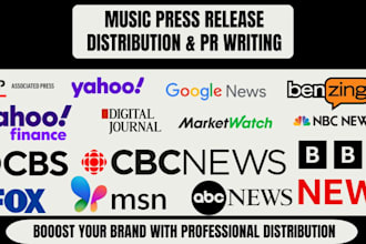 write music press release submit music pressrelease UK USA music PR distribution