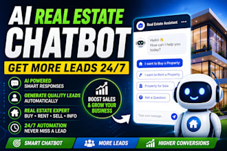 create ai chatbot for real estate websites to increase leads and sales