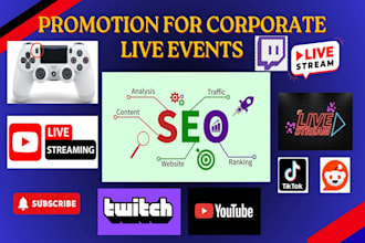 organic youtube live stream promotion on twitch for views and engagements