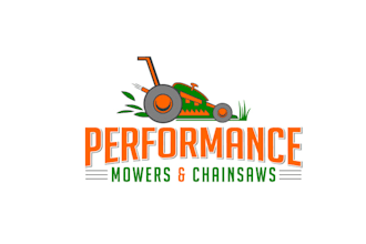 design clever lawn logo for performance mowers chainsaws