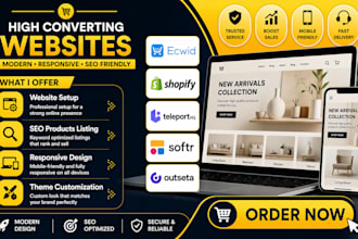 build ecwid teleporthq website design shopify softr outseta website redesign