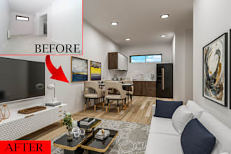 do professional virtual renovation and staging in 24 hours