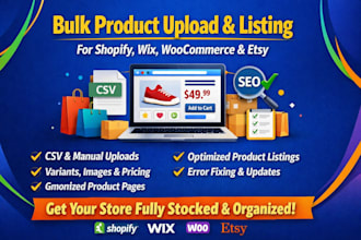 do shopify wix woocomerce product listing bulk product upload etsy store via csv