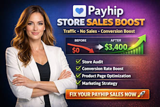 payhip store traffic no sales conversion fix optimization ecommerce sales boost