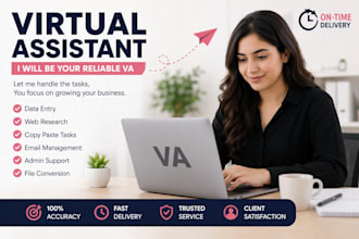 your virtual assistant for data entry, admin tasks, and support