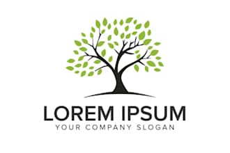 create an wonderful landscape natural tree eco logo