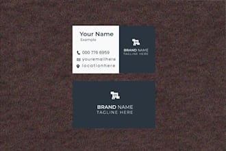 design professional minimalist double sided business card